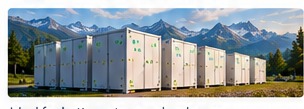 Battery energy storage containers in an Alpine setting